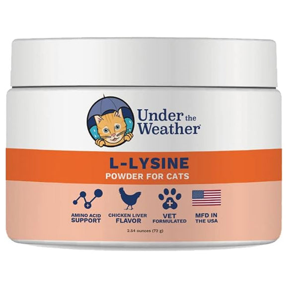 Under the Weather L-Lysine Support Powder for Cats, 2.54-oz