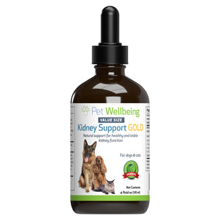 This kidney supplement for dogs comes in a 2 oz and 4 oz bottle