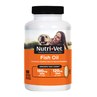 Nutri-Vet Fish Oil Skin & Coat Health for Dogs (100 soft gels)
