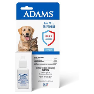 Adams Medication for Ear Mites for Dogs & Cats (0.5 oz)