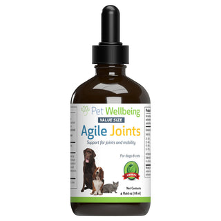 Natural cat joint supplement in a 4 oz bottle
