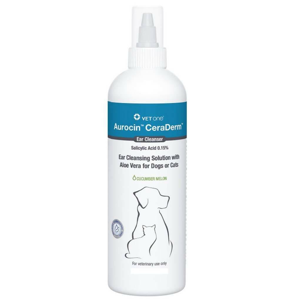 Aurocin CeraDerm Ear Cleanser for Dogs & Cats (8 oz)