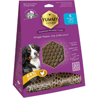 Yummy Combs Dental Flossing Treats for Small Dogs 13-25lbs (21 Count)