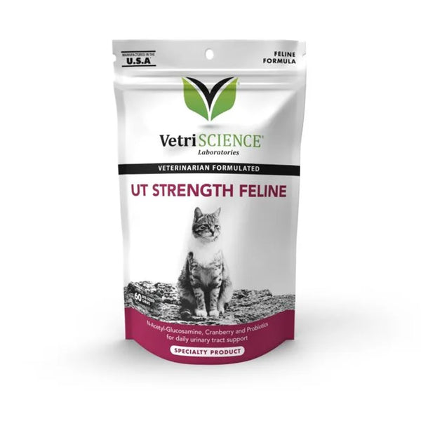 VetriScience UT Strength Urinary Tract Supplement for Cats (60 Bite-Sized Chews)