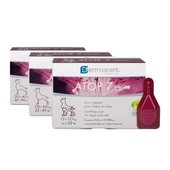 Dermoscent Atop-7 SpotOn for Medium Dogs & Cats 22-45 lbs. (4 count)
