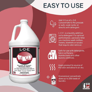 LOE Laundry Odor Eliminator Concentrate ( Gallon )