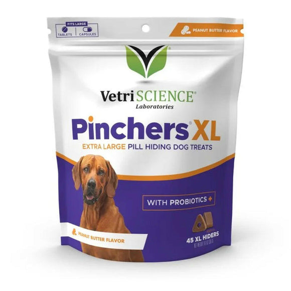 VetriScience Pinchers X-Large Pill Hiding Treats For Dogs Chew - Peanut Butter Flavor (45 countt)