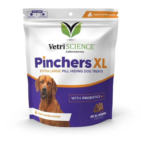 VetriScience Pinchers X-Large Pill Hiding Treats For Dogs Chew - Peanut Butter Flavor (45 countt)