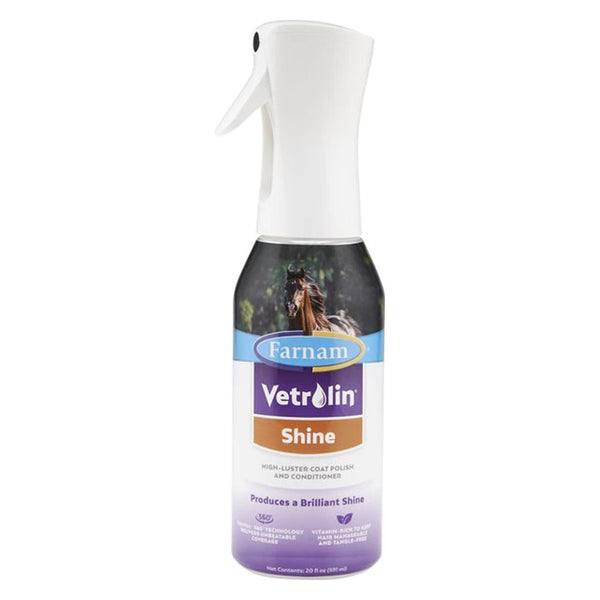 Farnam Vetrolin Shine High-Luster Dog & Horse Coat Polish & Conditioner Spray (20 oz)