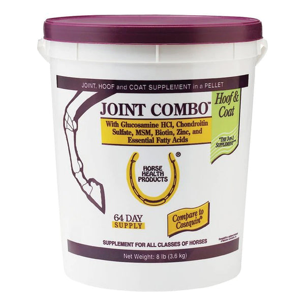 Horse Health Products Joint Combo Hoof & Coat 3-in-1 Apple Flavor Pellets Horse Supplement (8 lb)