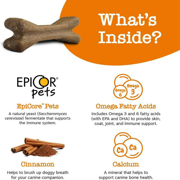 Zesty Paws All-in-One Functional Dental Bone Chews For Regular/Medium Dogs (12 bones)