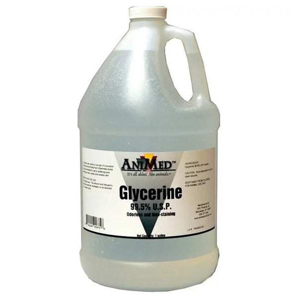 AniMed Glycerine 99.5% USP For Horse Skin Care Treatment (1 gallon)