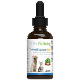 Thyroid support gold for cats contains natural ingredients to combat feline hyperthyroidism