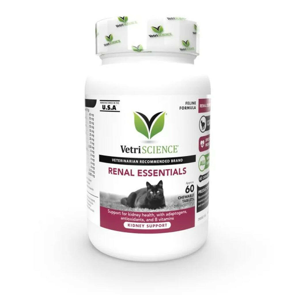VetriScience Renal Essentials Kidney Supplement for Cats (60 chewable