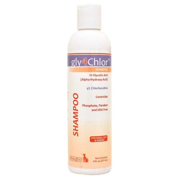 DermaZoo Gly4Chlor Shampoo For Dogs, Cats & Horses (8 oz)