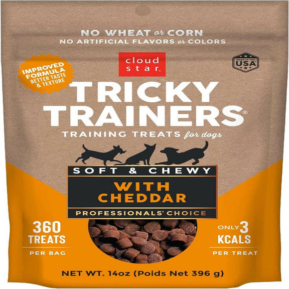 Cloud Star Tricky Trainers Chewy Dog Treats Cheddar (14 oz)