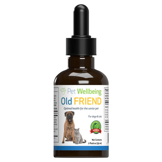 Pet wellbeing old friend is a natural cat supplement for geriatric cats