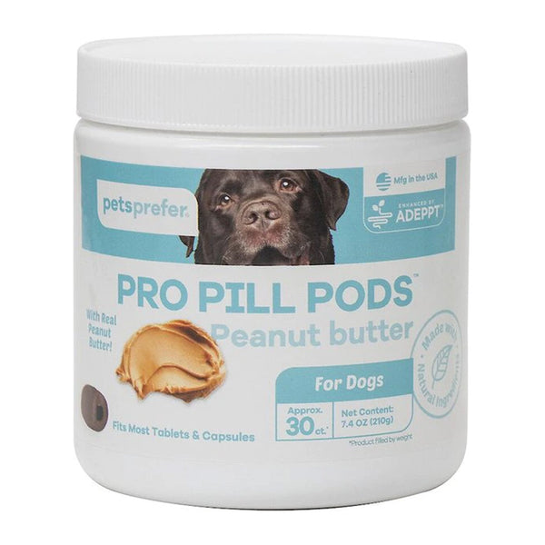 PetsPrefer Pro Pill Pods Peanut Butter Pill Hiding Treats for Dogs, Large (30 ct)