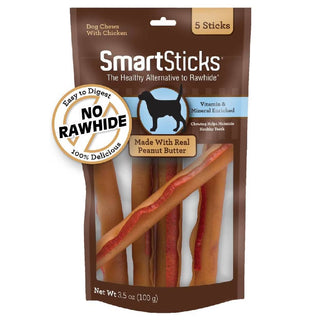 SmartBones Smart Sticks Peanut Butter Dog Chews (5 sticks)
