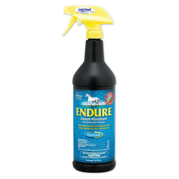 Endure Sweat Resistant Fly Spray for Horses, Easy Pour Spout Refill (Gallon)