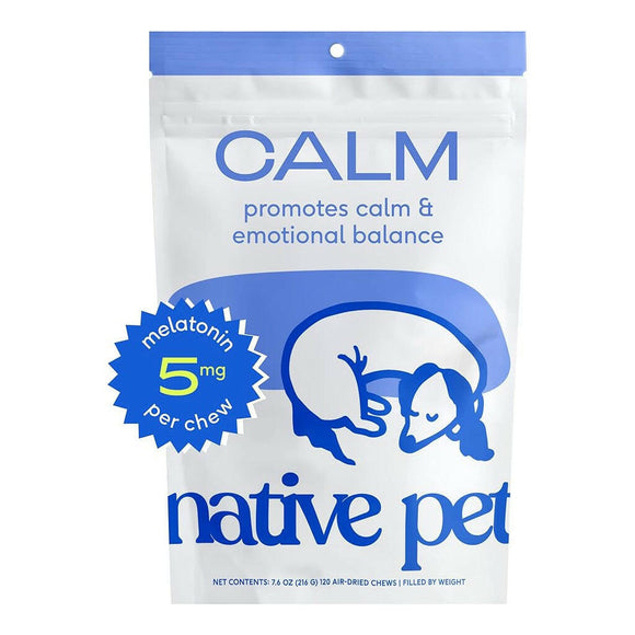 native pet calm treats contain 5 mg of melatonin per chew