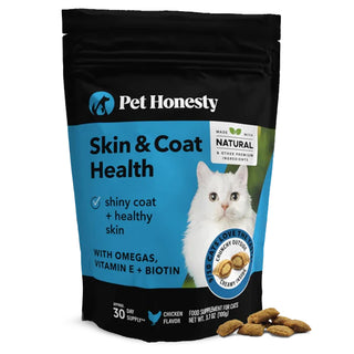 Pet Honesty Skin & Coat Health Dual Texture Chew Supplement for Cats (3.7 oz)