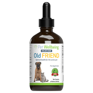 Pet wellbeing old friend is also available in value size