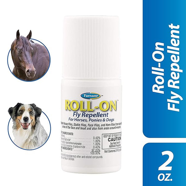 Roll-On Fly Repellent for Horses, Ponies, & Dogs (2 oz)