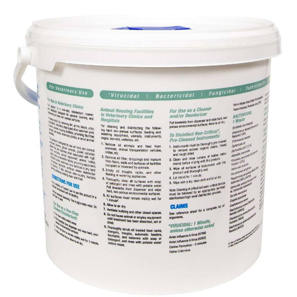 Rescue Disinfectant Extra Large Wipes 11" x 12" (160 ct Bucket)