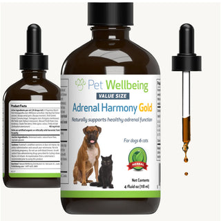 Pet Wellbeing- Adrenal Harmony Gold for Dog Cushing's (4 oz)