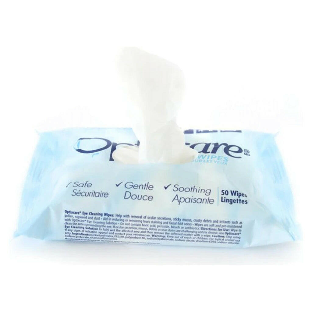 optixcare eye cleaning wipes