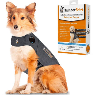 This picture shows how canine thundershirt actually looks on dogs. 