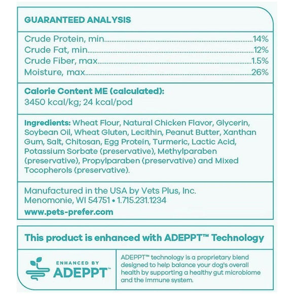 PetsPrefer Pro Pill Pods Peanut Butter Pill Hiding Treats for Dogs, Large (30 ct)