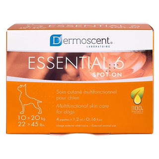 Dermoscent Essential-6 SpotOn Medium Breed Dog Skin Care Treatment 22-45 lbs.(4 count)