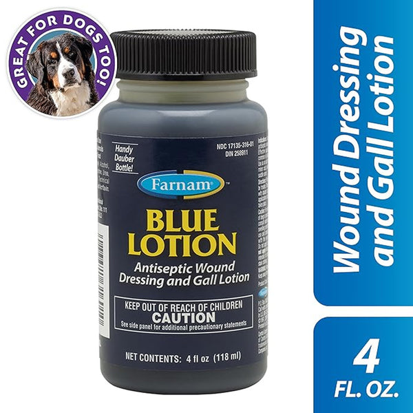 Farnam Blue Lotion Antiseptic Wound Dressing and Gall Lotion For Cats & Dogs(4 oz)