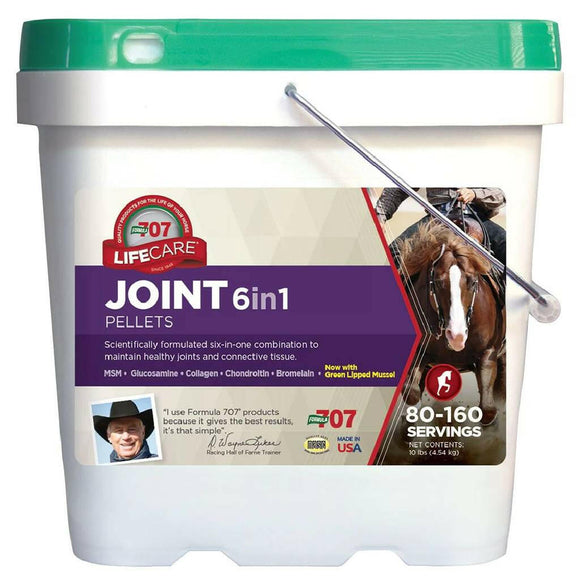 Formula 707 Joint Pellets Horse Supplement 6-in-1 (10 lb, 80-160 Servings)