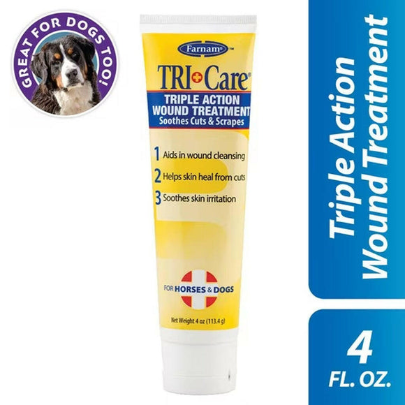 Farnam Tri-Care Triple Action Horse & Dog Wound Treatment (4 oz)