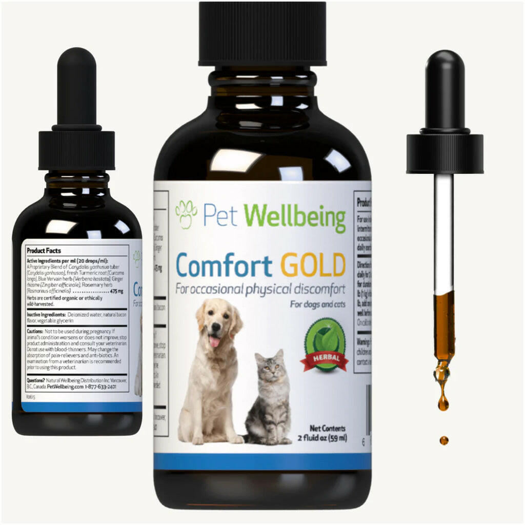 Natural cat supplements such as Comfort Gold  are made with human grade ingredients such as ginger and turmeric for cats