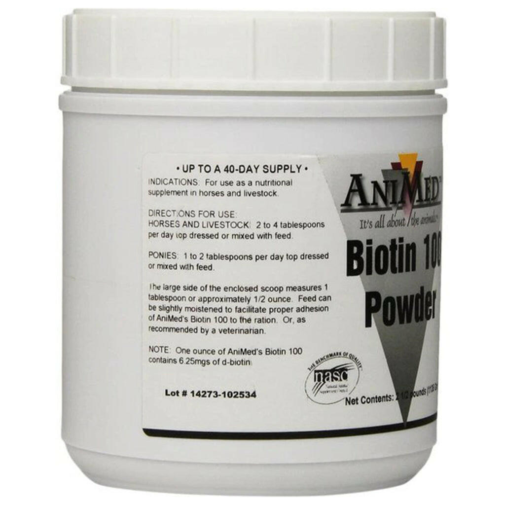 AniMed Biotin 100 Powder Supplement For Horse (2.5 lb)