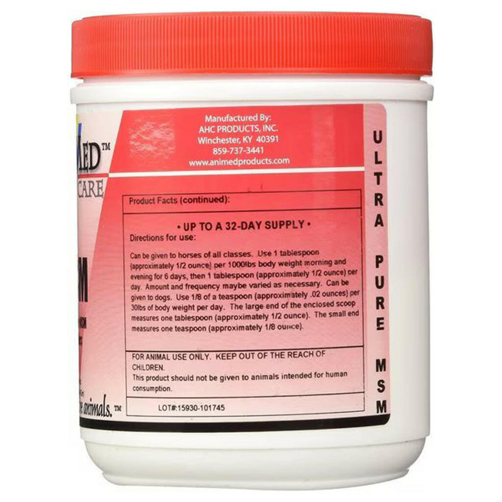 AniMed Pure MSM Powder For Horses (16 oz)