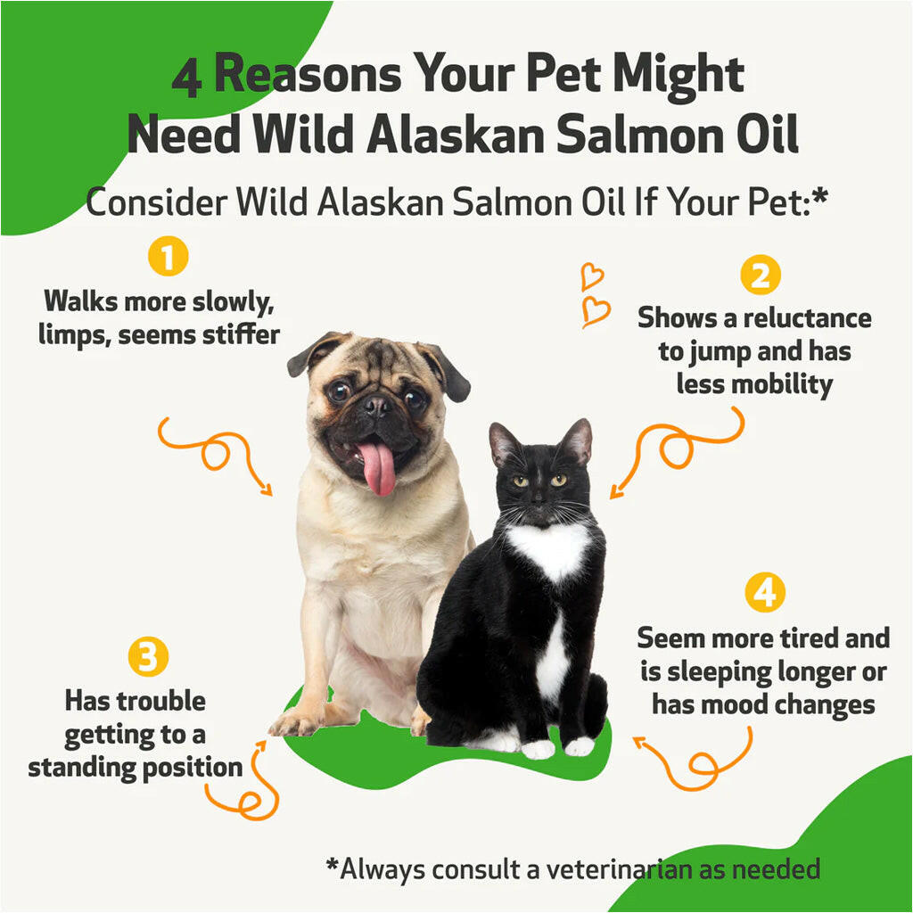 Wild Alaskan Salmon Oil For Dogs & Cats (16 oz)