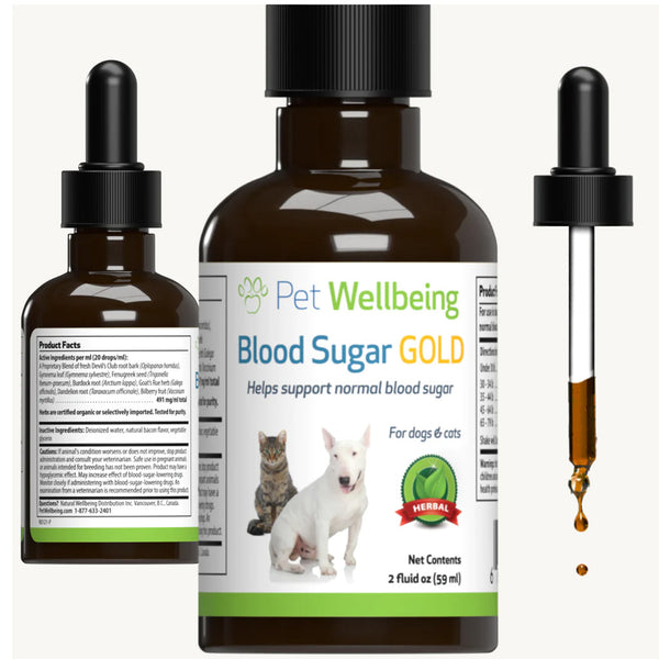 Blood sugar gold helps support normal blood sugar levels in dogs