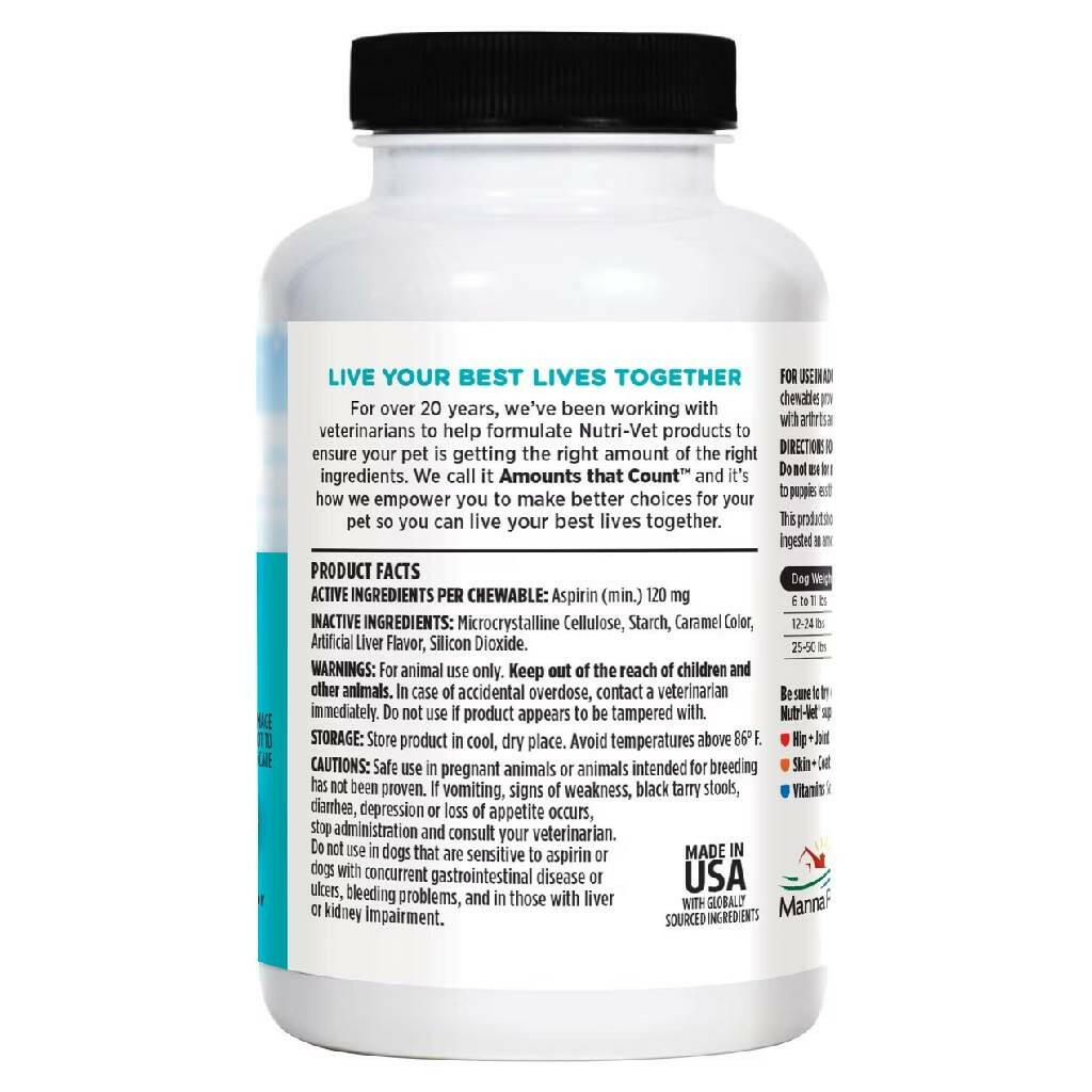 Nutri-Vet Buffered Aspirin for Small Dogs (100 chewable tablets)