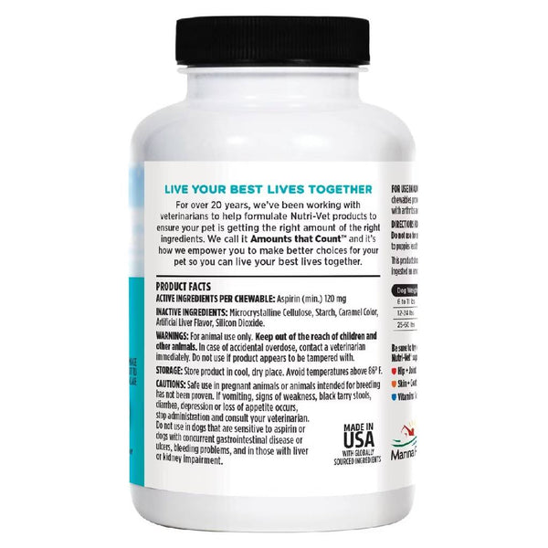 Nutri-Vet Buffered Aspirin for Small Dogs (100 chewable tablets)