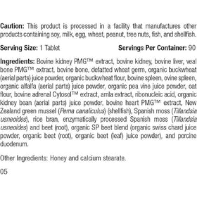 ingredients of standard process renal support for cats