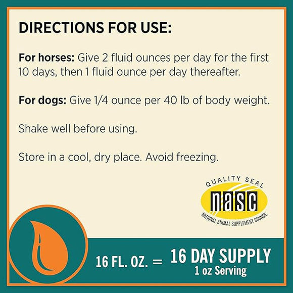 Farnam Next Level Joint Fluid Supplement, Supports Healthy Hip & Joint Function for Horses & Dogs (16 oz)