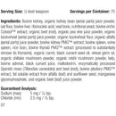 ingredients of standard process- canine renal support- kidney supplement