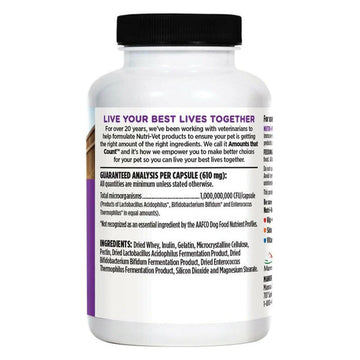 Nutri-Vet Probiotic Digestive Supplement for Dogs (60 capsules)