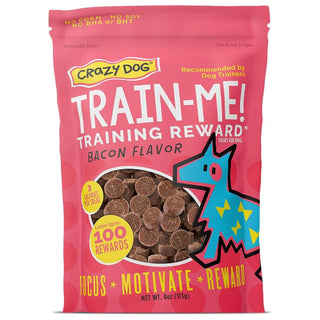 Crazy Dog Train-Me! Training Treats Bacon Flavor For Dogs (4 oz)