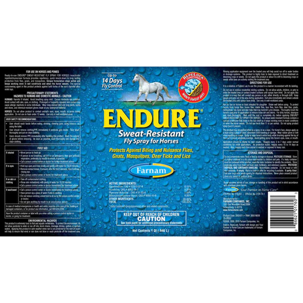 Endure Sweat Resistant Fly Spray for Horses (32 oz)